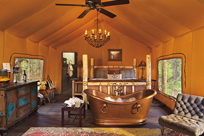 Cliffside Camp Tent - Honeymoon Interior