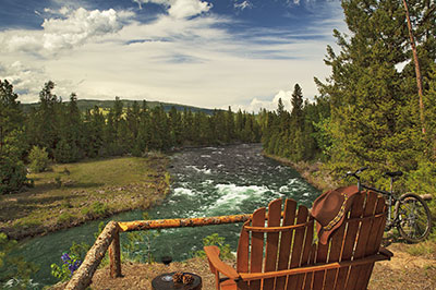 Cliffside Camp - View of the Blackfoot River