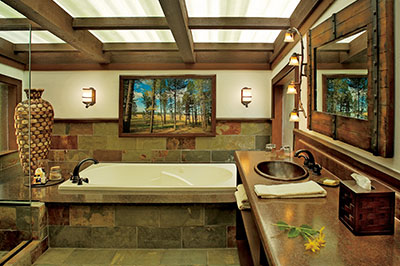 Pinnacle Camp Tent - Bathroom Jetted Tubs and Walk-in Shower