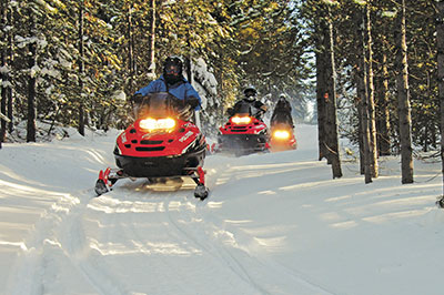 Snowmobiling