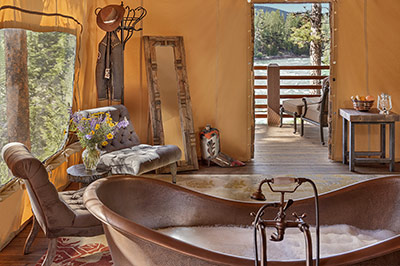 Or, experience glamping in a luxury tent...