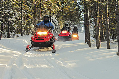 ...or get behind the wheel of a snowmobile in the winter