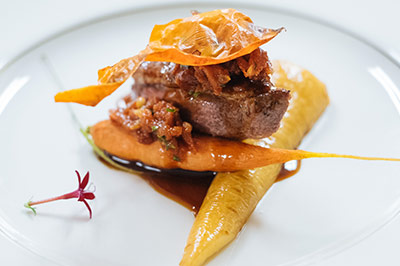 Dine on gourmet cuisine...