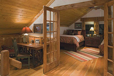 Big Timber Homes - Loft Bedroom + Office