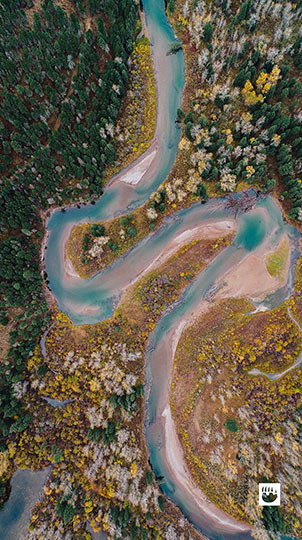 Blackfoot River from above