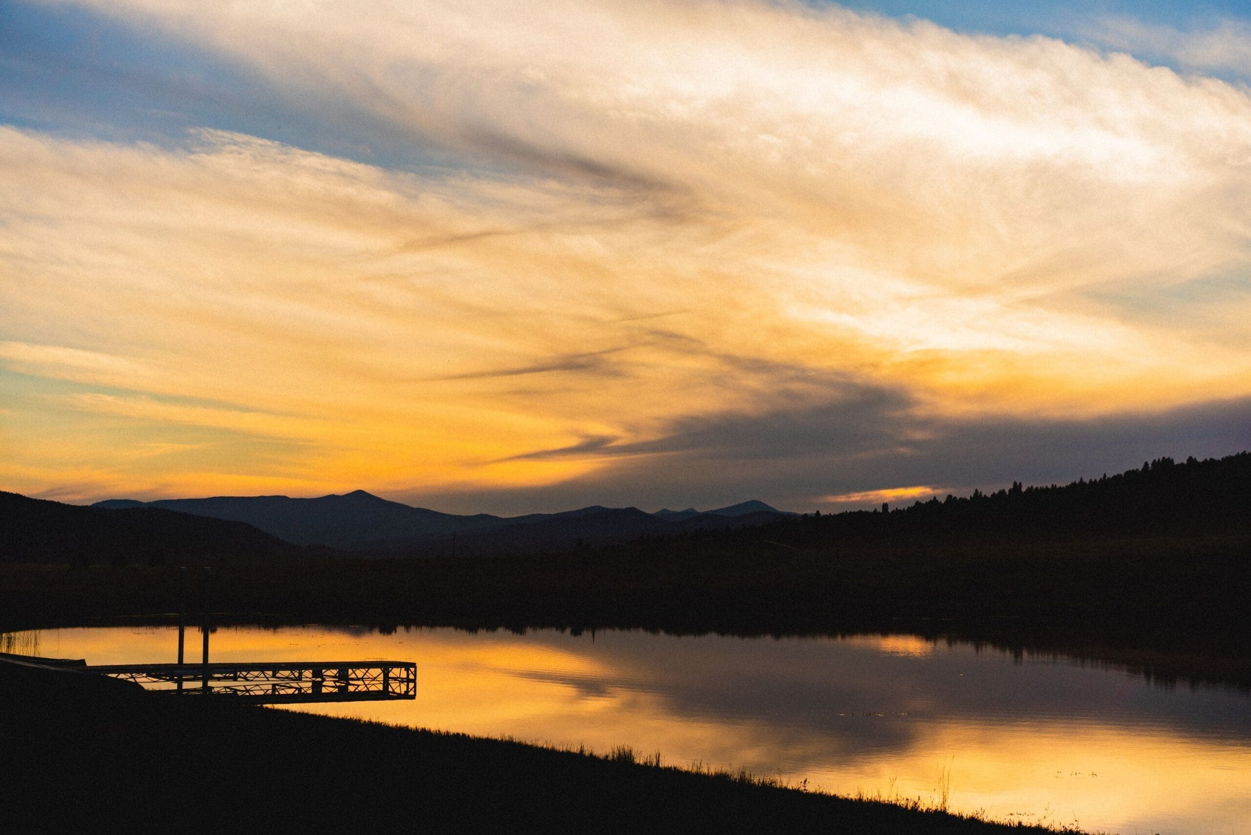 Sunset on a lake