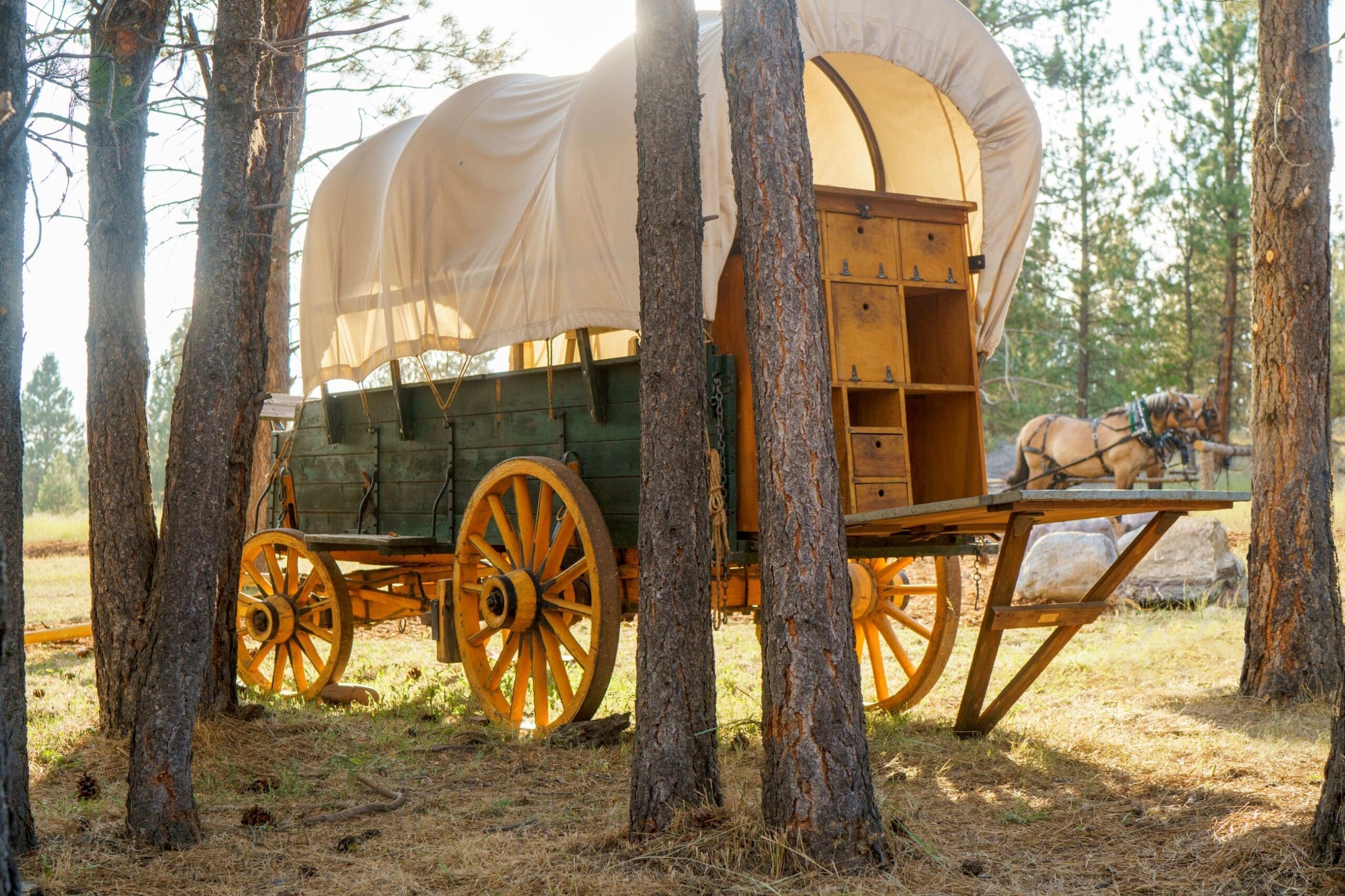 Classic western chuck wagon at the Paws Up dining experience