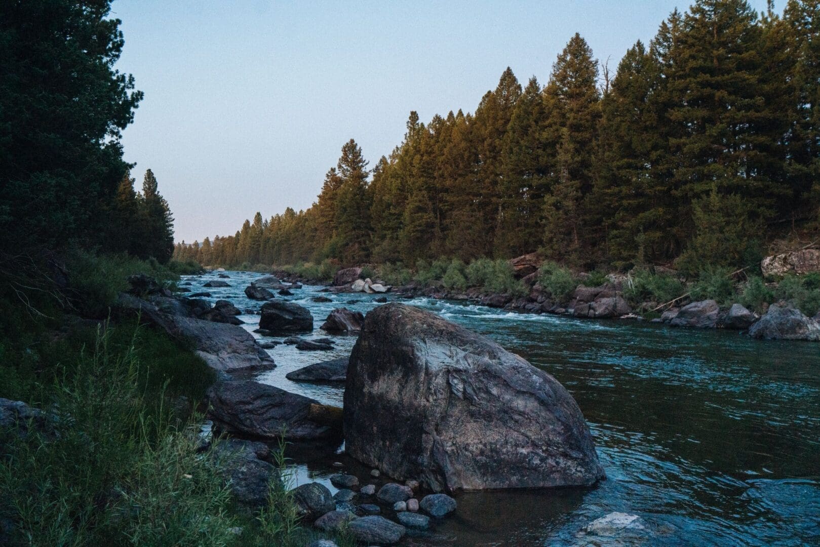 Wide view of the Blackfoot River