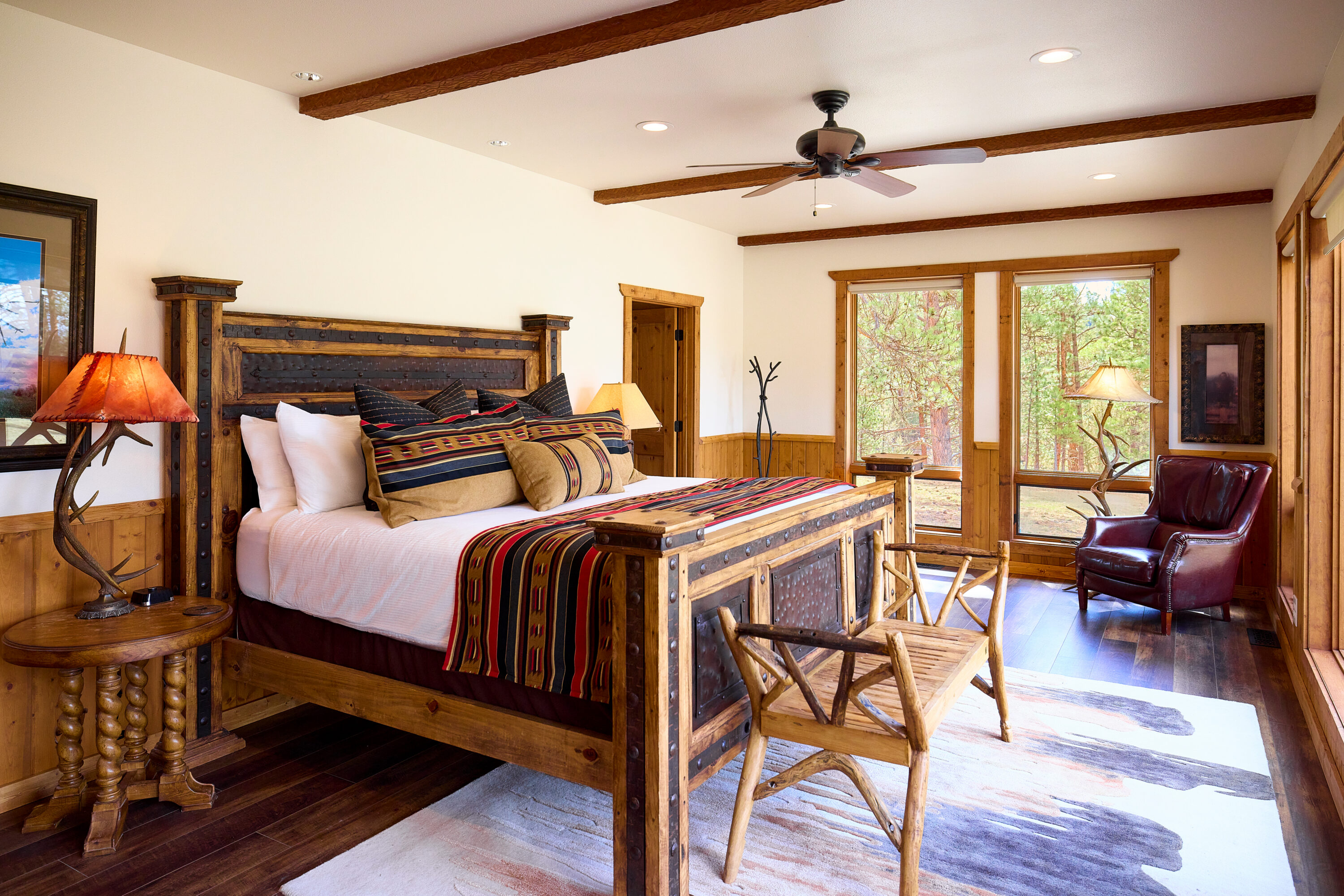 Western designed bedroom.