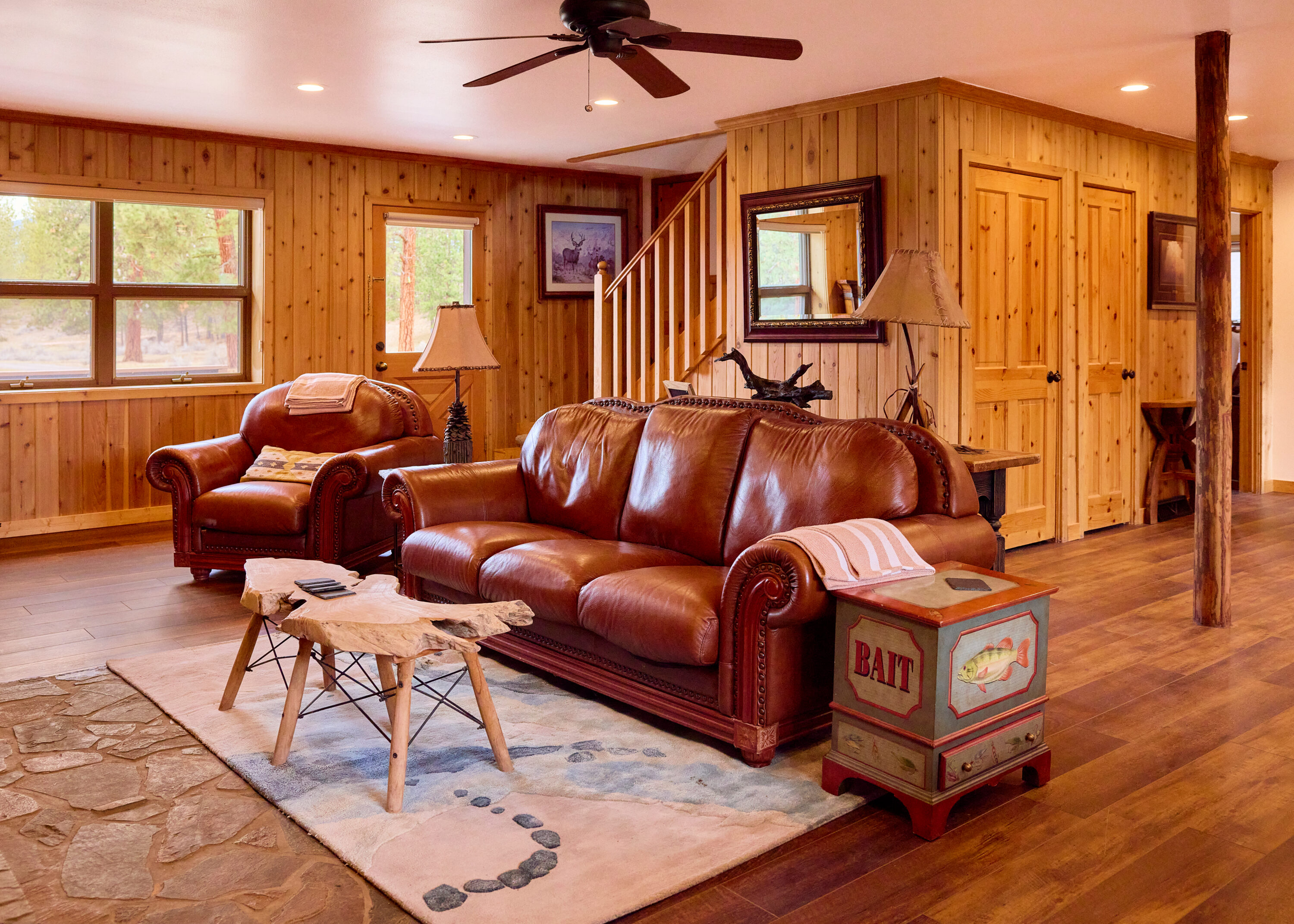 Western designed living room space.