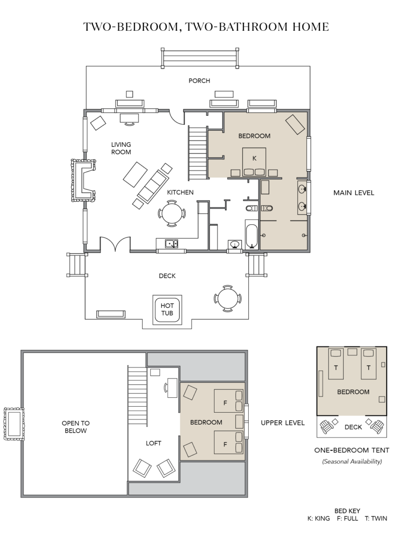 Big Timber 2 Bedroom Floor plan
