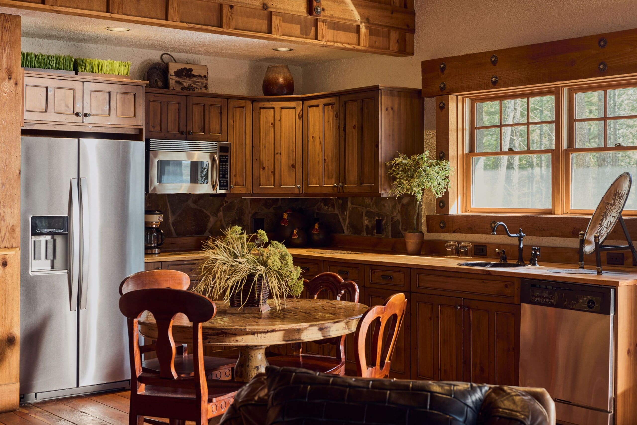 Western style kitchen in a cabin
