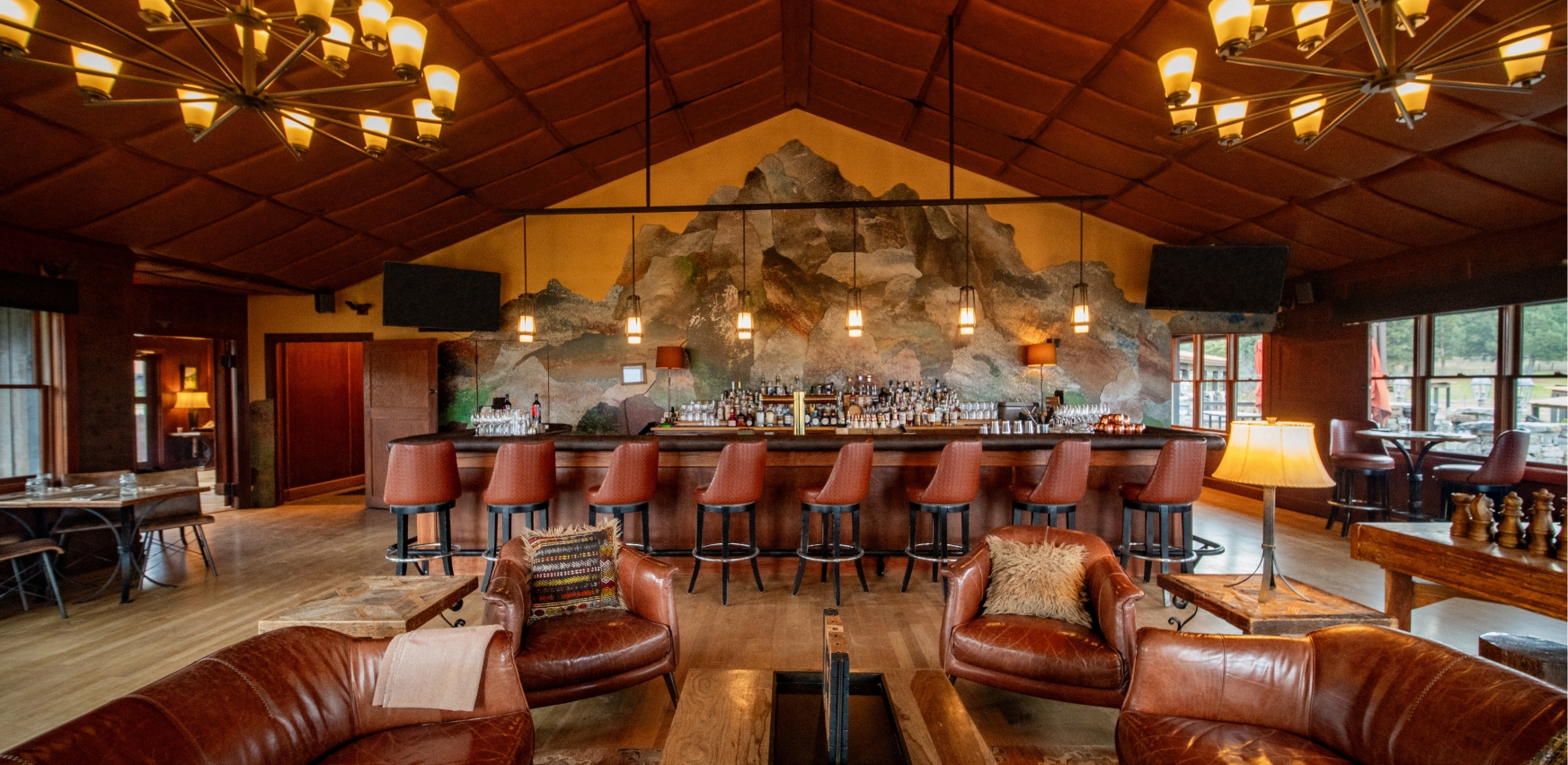 Inside of Tank, luxury western bar