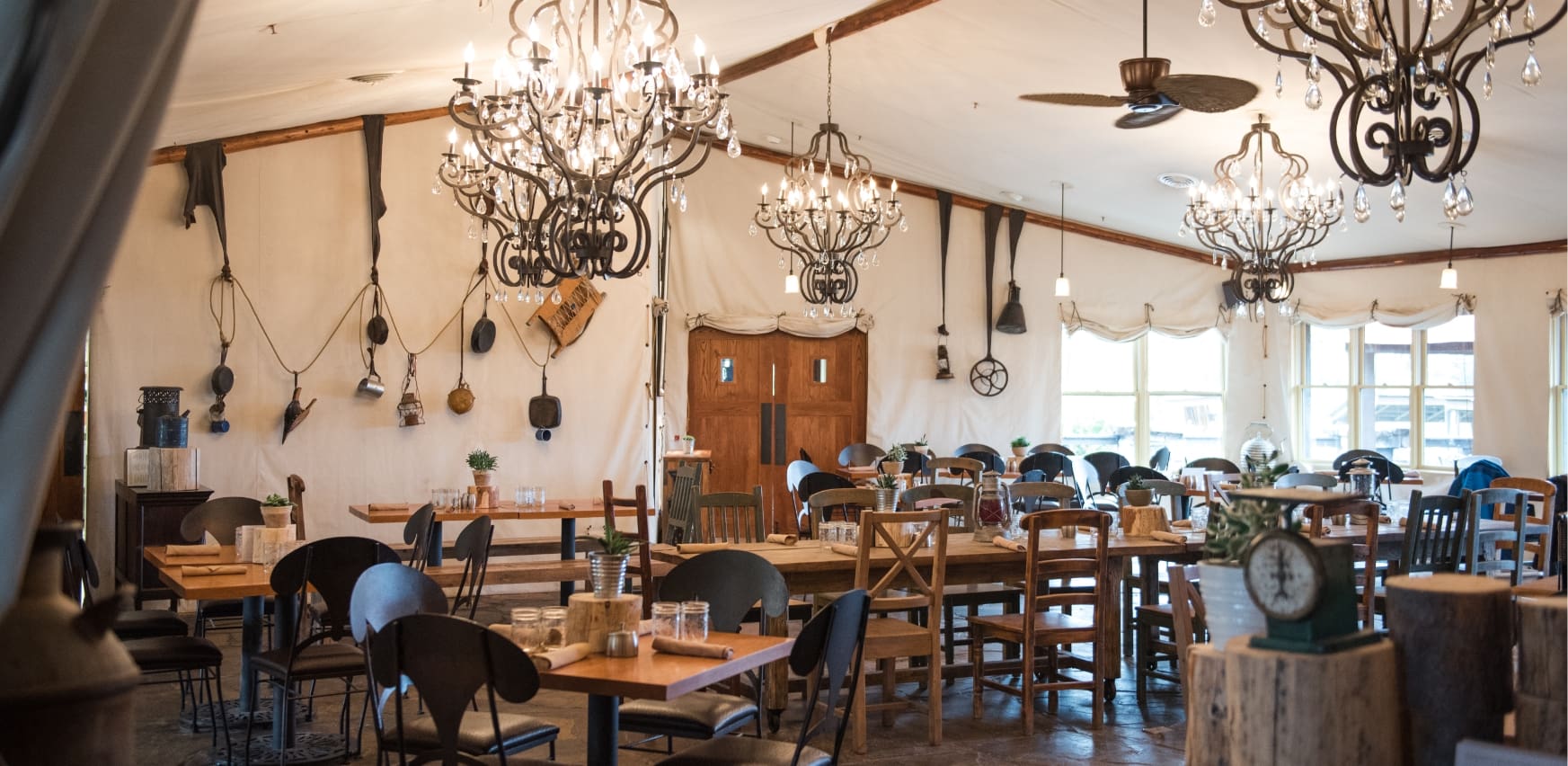 Inside of Trough, a western restaurant