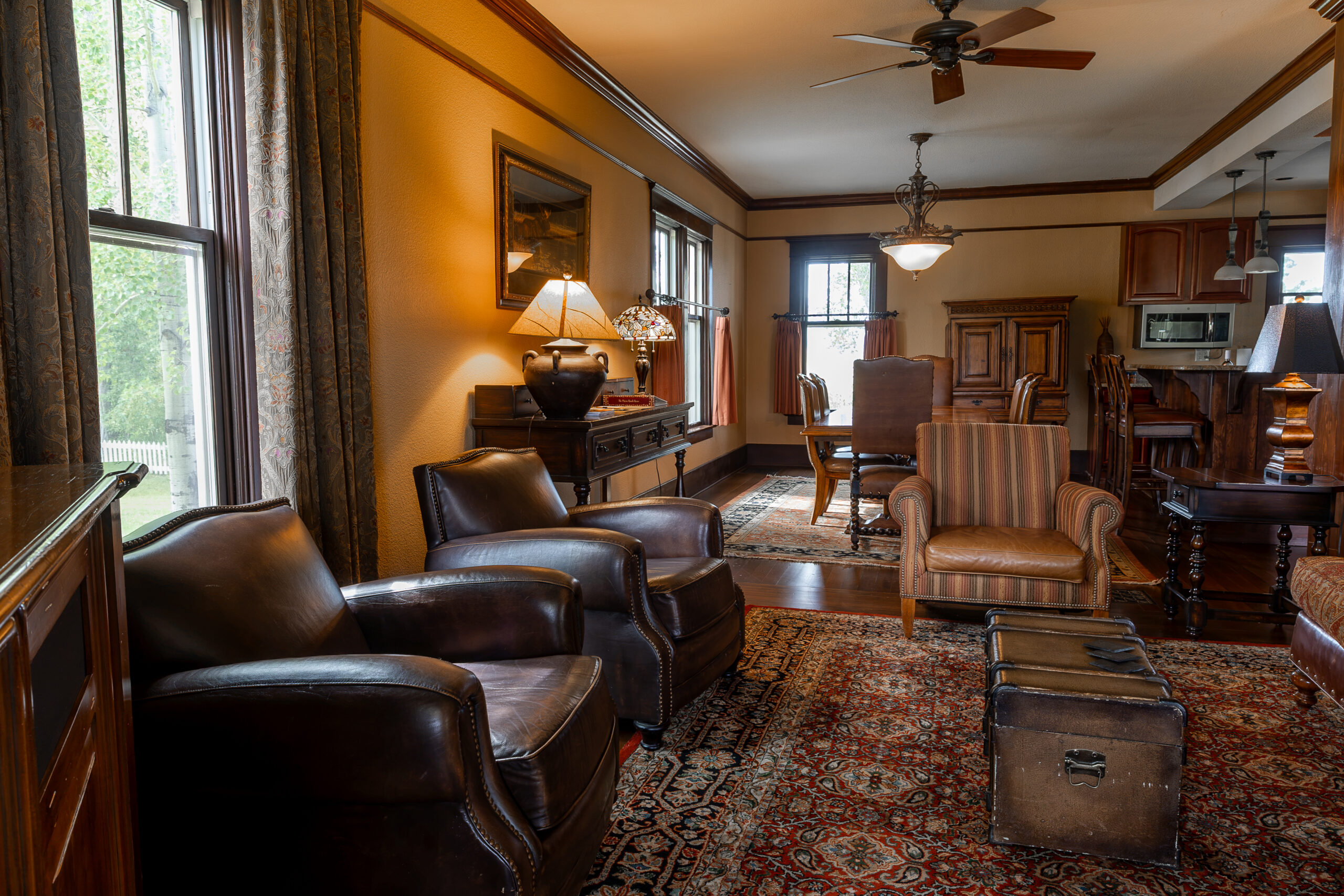 Western older styled living room.