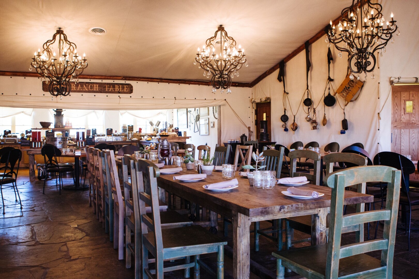 Inside of western restaurant Trough