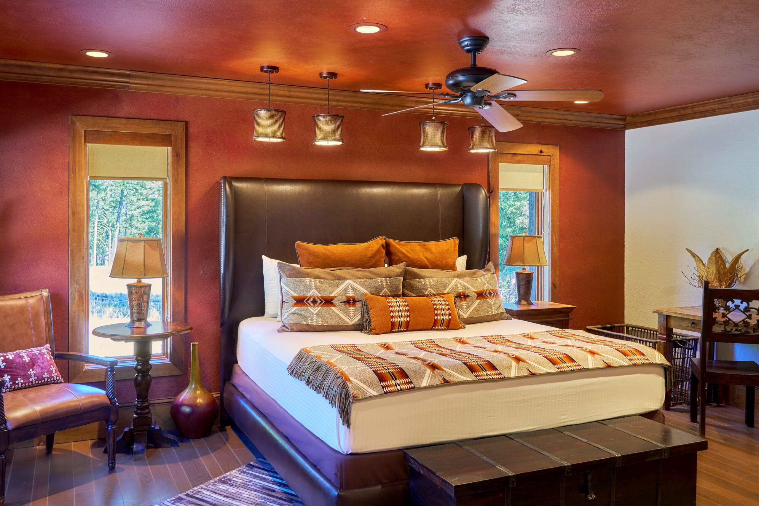 western bedroom with king size bed
